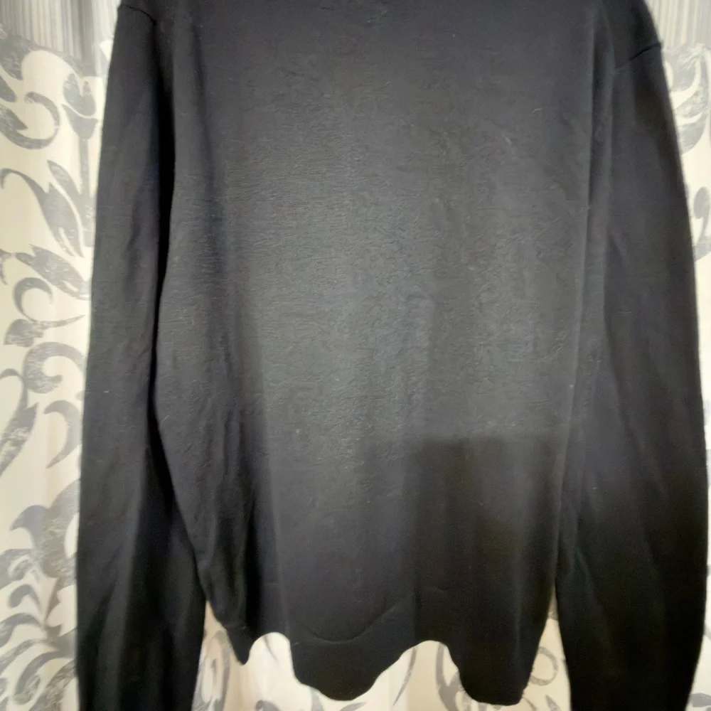 Banana Republic Men's 100% Merino Wool Black Crewneck Sweater Size‎ XL EUC